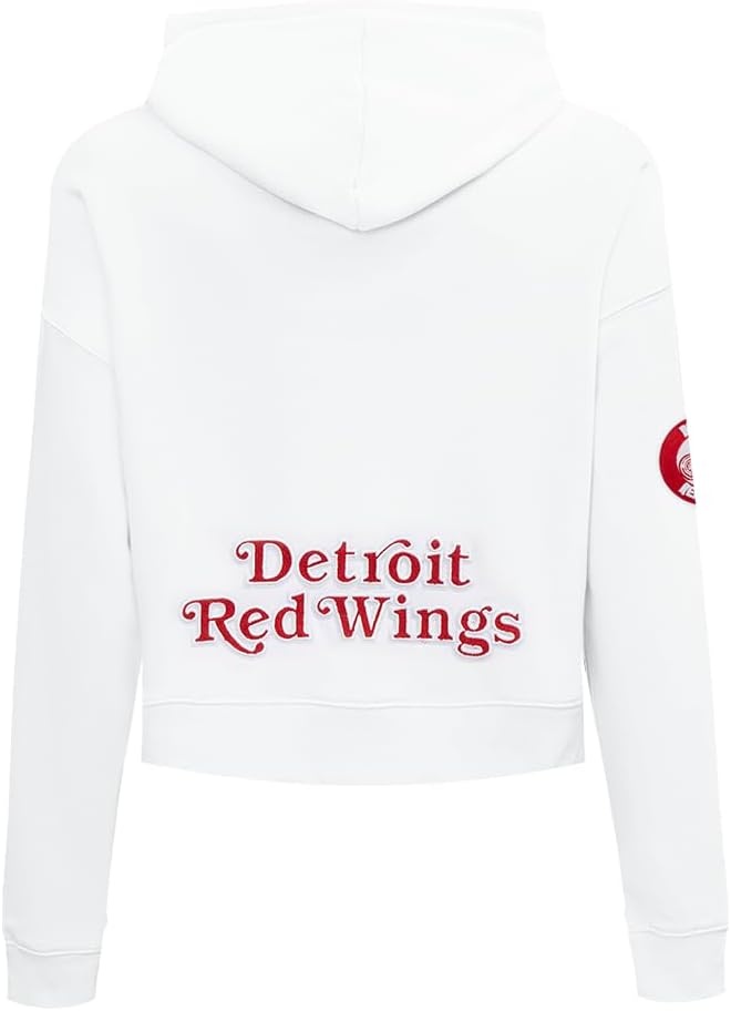 image:imagePro Standard Womens NHL Classic Chenille Brushed Back French Terry Cropped Pullover HoodieWhite