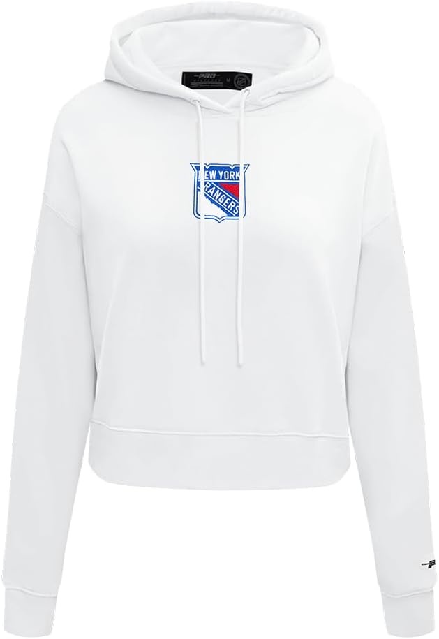image:imagePro Standard Womens NHL Classic Chenille Brushed Back French Terry Cropped Pullover HoodieWhite