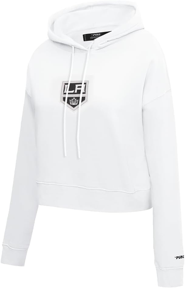 image:imagePro Standard Womens NHL Classic Chenille Brushed Back French Terry Cropped Pullover HoodieWhite