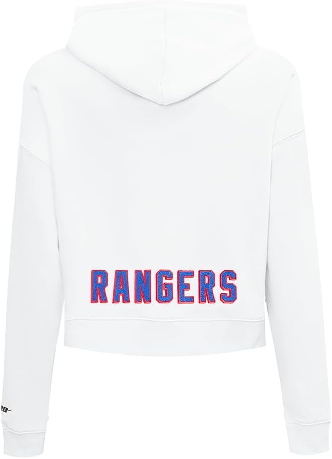 image:imagePro Standard Womens NHL Classic Chenille Brushed Back French Terry Cropped Pullover HoodieWhite