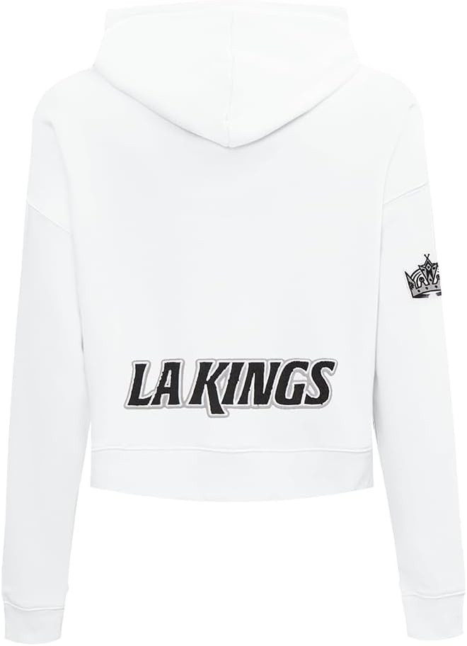 image:imagePro Standard Womens NHL Classic Chenille Brushed Back French Terry Cropped Pullover HoodieWhite