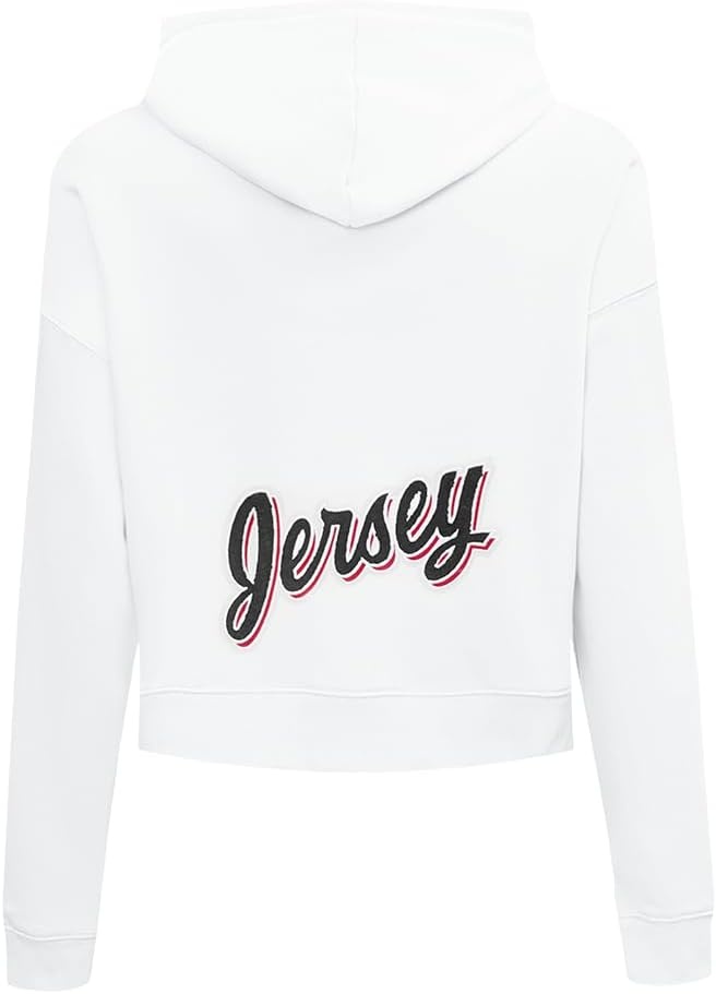 image:imagePro Standard Womens NHL Classic Chenille Brushed Back French Terry Cropped Pullover HoodieWhite