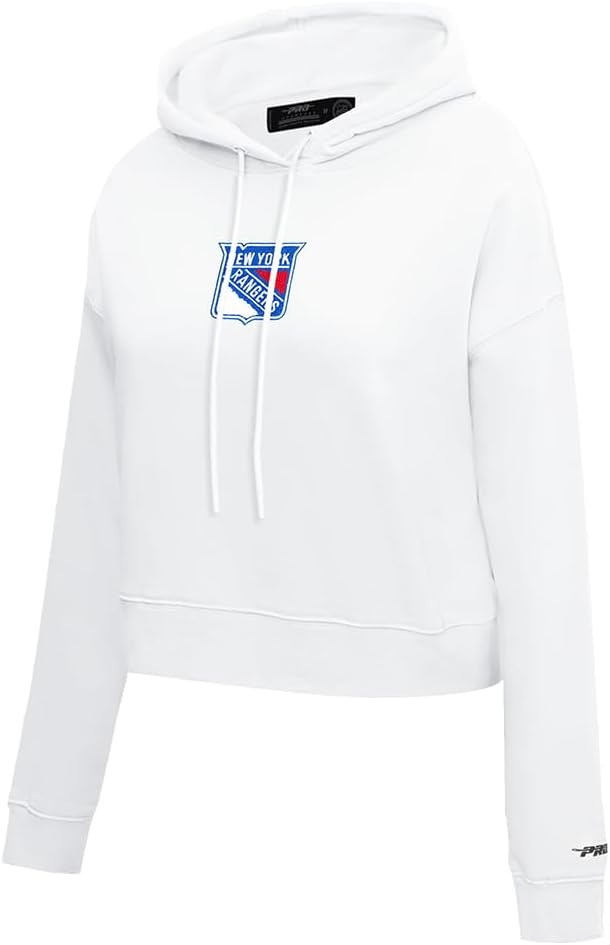 image:imagePro Standard Womens NHL Classic Chenille Brushed Back French Terry Cropped Pullover HoodieWhite