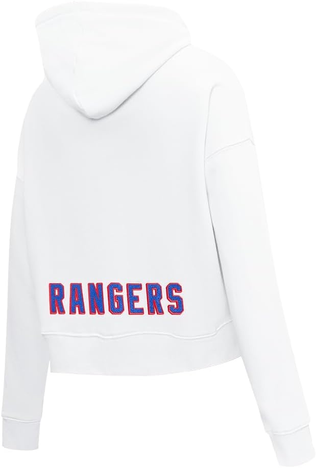 image:imagePro Standard Womens NHL Classic Chenille Brushed Back French Terry Cropped Pullover HoodieWhite