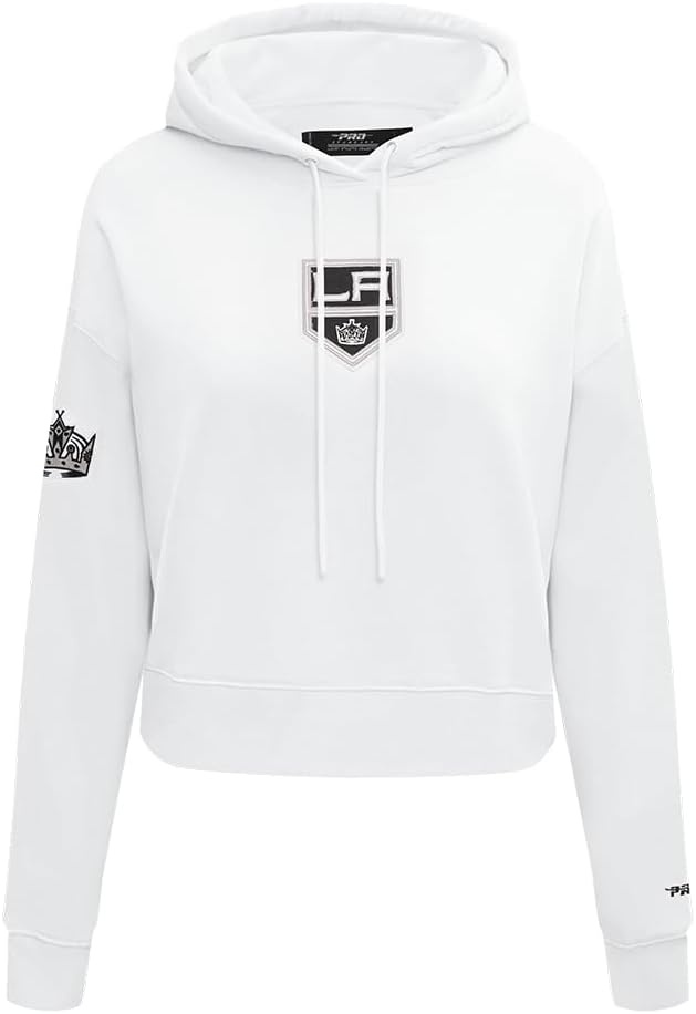 image:imagePro Standard Womens NHL Classic Chenille Brushed Back French Terry Cropped Pullover HoodieWhite