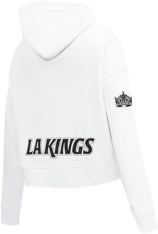 image:imagePro Standard Womens NHL Classic Chenille Brushed Back French Terry Cropped Pullover HoodieWhite