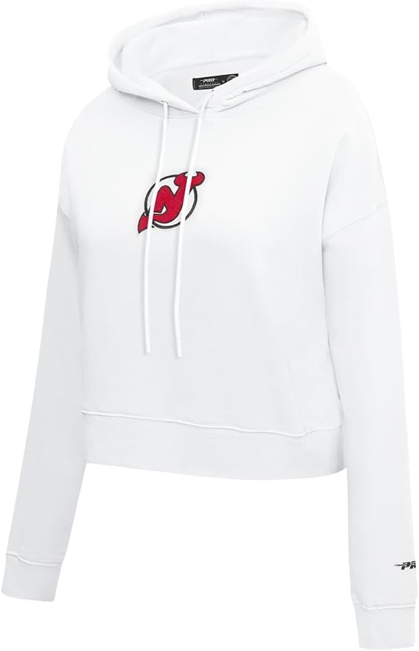 image:imagePro Standard Womens NHL Classic Chenille Brushed Back French Terry Cropped Pullover HoodieWhite