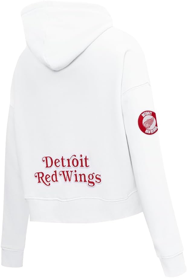 image:imagePro Standard Womens NHL Classic Chenille Brushed Back French Terry Cropped Pullover HoodieWhite