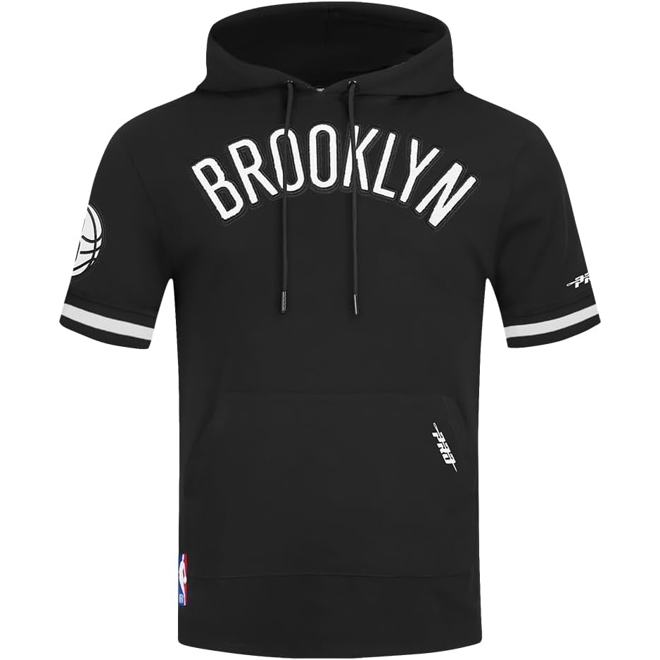 image:imagePro Standard Mens NBA Classic Chenille Cotton Double Knit Short Sleeve HoodieBlack
