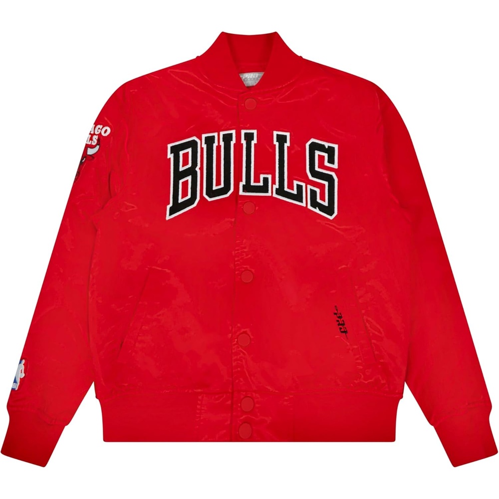 image:imagePro Standard NBA boys Pro Standard Big Boys Nba Classic Chenille Satin JacketRed