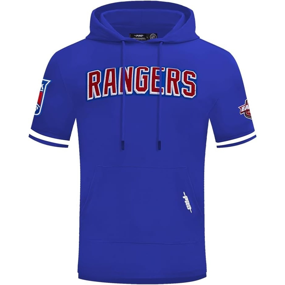 image:imagePro Standard NHL mens Mens Nhl Classic Chenille Cotton Double Knit Short Sleeve HoodieTeam Color