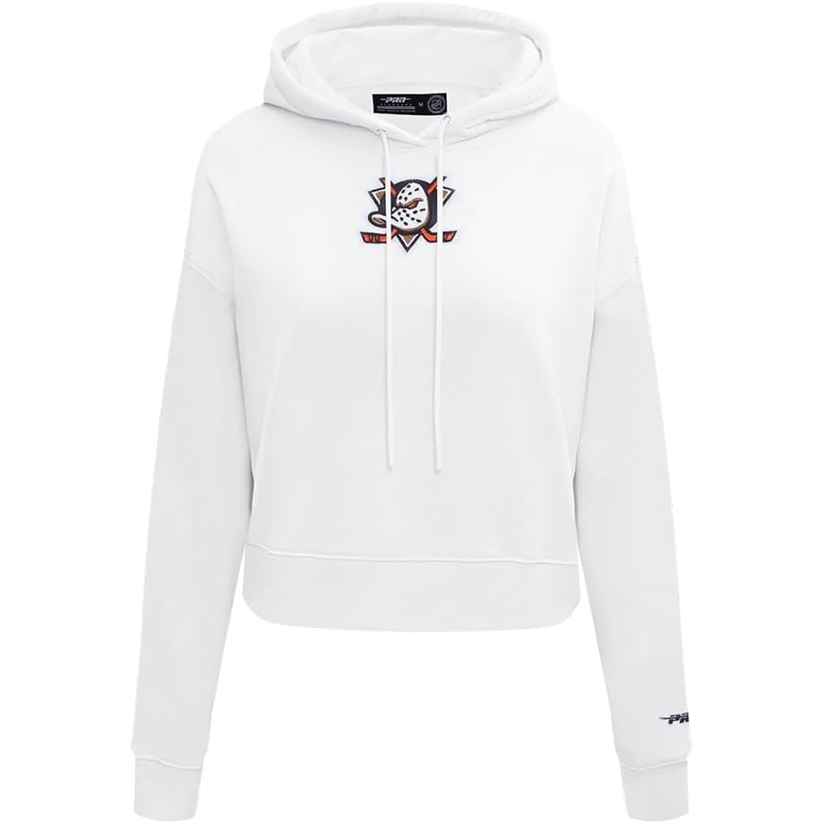 image:imagePro Standard Womens NHL Classic Chenille Brushed Back French Terry Cropped Pullover HoodieWhite