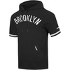 Pro Standard Mens NBA Classic Chenille Cotton Double Knit Short Sleeve Hoodie(Black)