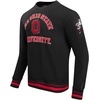 Pro Standard Men’s Pro Standard Mens Classic Chenille Brushed Back French Terry Crewneck Sweatshirt(Black/Red/Black)