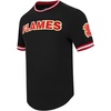 Pro Standard NHL Mens Mens NHL Classic Chenille Cotton Double Knit Short Sleeve Tee(Black/Red)