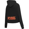 Pro Standard Womens NHL Classic Chenille Brushed Back French Terry Cropped Pullover Hoodie(Black)
