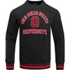 Pro Standard Men’s Pro Standard Mens Classic Chenille Brushed Back French Terry Crewneck Sweatshirt(Black/Red/Black)