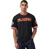 Pro Standard NHL Mens Mens NHL Classic Chenille Cotton Double Knit Short Sleeve Tee(Black/Red)