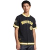 Pro Standard NHL mens Mens Nhl Classic Chenille Cotton Double Knit Button Down(Black/Yellow)