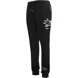 Pro Standard Mens NHL San Jose Sharks Classic Chenille Jogger Black XL