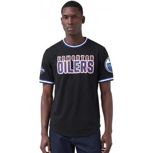 Pro Standard NHL Mens Mens NHL Classic Chenille Cotton Double Knit Short Sleeve Tee(Black)