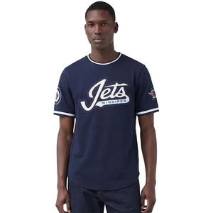 Pro Standard NHL Mens Mens NHL Classic Chenille Cotton Double Knit Short Sleeve Tee(Midnight Navy)