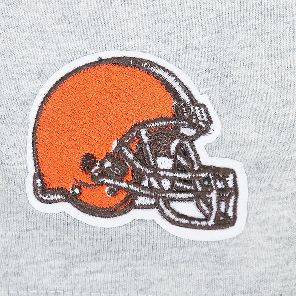 image:imagePro Standard Big Boys NFL Cleveland Browns Classic Chenille Short Sleeve Tee Heather Grey S