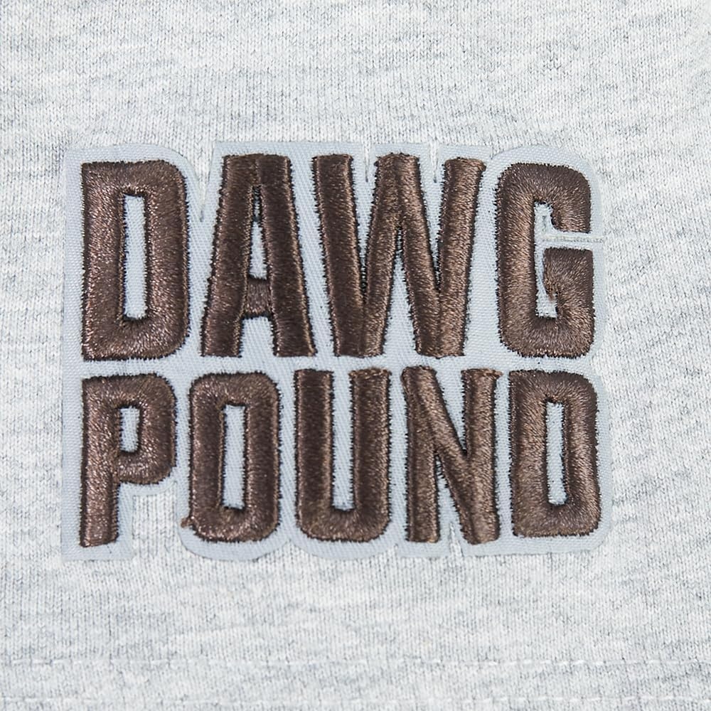 image:imagePro Standard Big Boys NFL Cleveland Browns Classic Chenille Short Sleeve Tee Heather Grey S