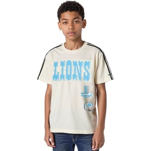 Pro Standard Big Boys NFL Detroit Lions Retro Classics Taping Tee Eggshell/Black L