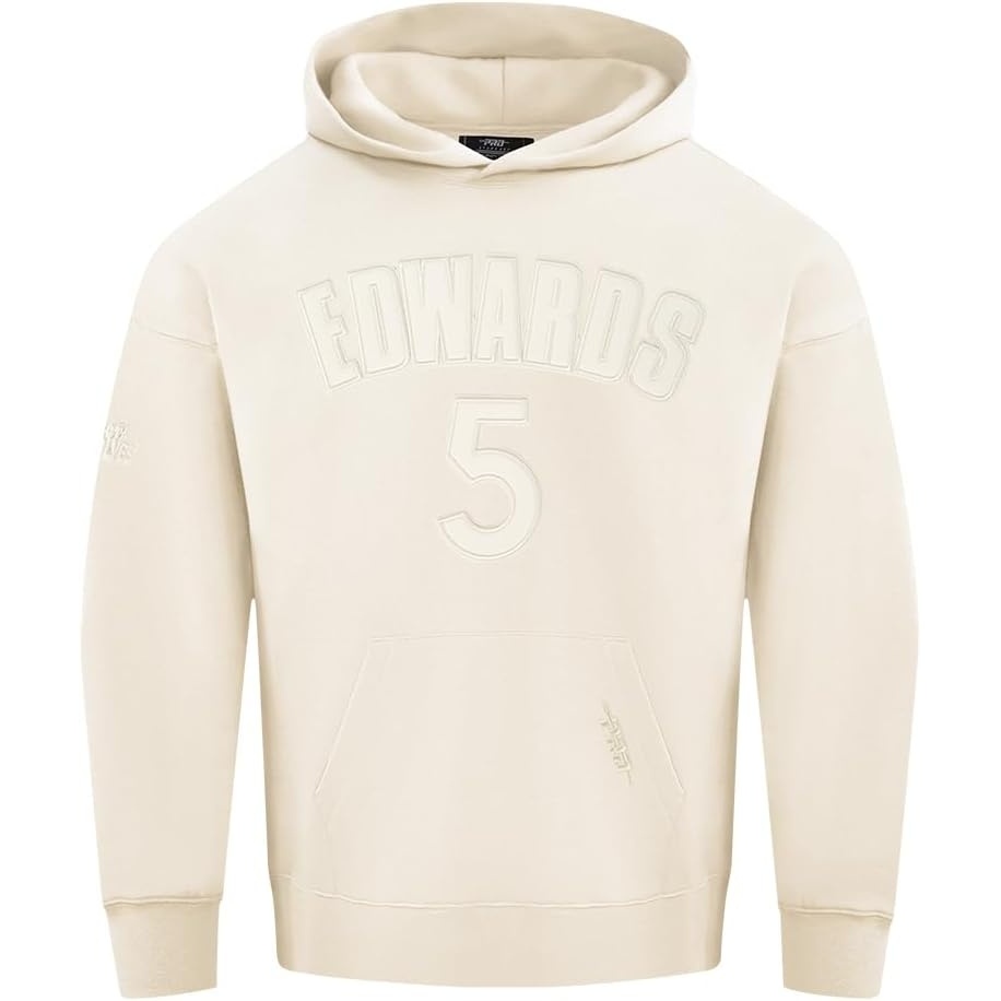 image:imagePro Standard NBA mens Mens Nba Minnesota Timberwolves Neutrals Player Fleece Pull Over HoodieEggshell