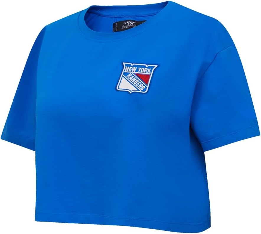 image:imagePro Standard NHL Womens Pro Standard Womens NHL Classic Chenille Short Sleeve Boxy TeeRoyal Blue