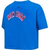 Pro Standard NHL Womens Pro Standard Womens NHL Classic Chenille Short Sleeve Boxy Tee(Royal Blue)