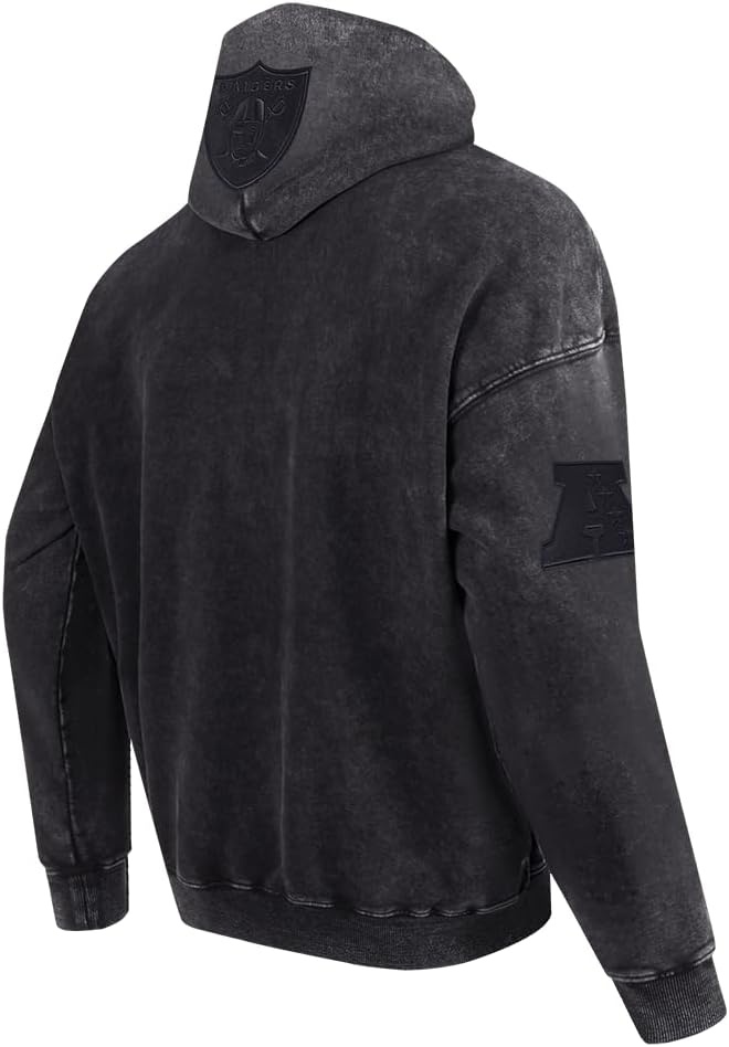 image:imagePro Standard Mens NFL Washed Classic Pull Over HoodieWashed Black