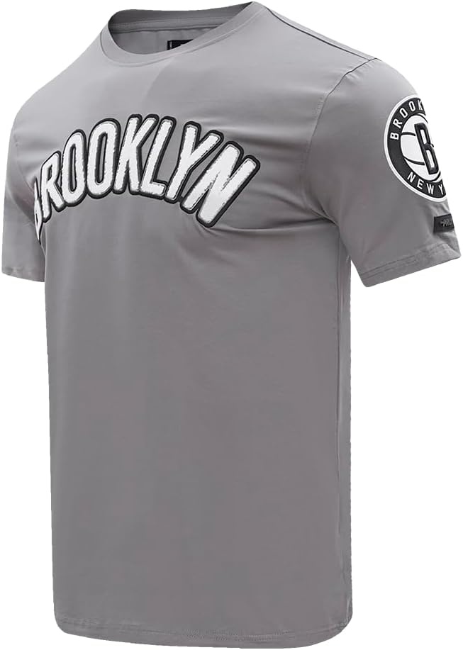 image:imagePro Standard NBA Mens Mens NBA Classic Chenille Cotton Single Jersey Short Sleeve TeeGrey