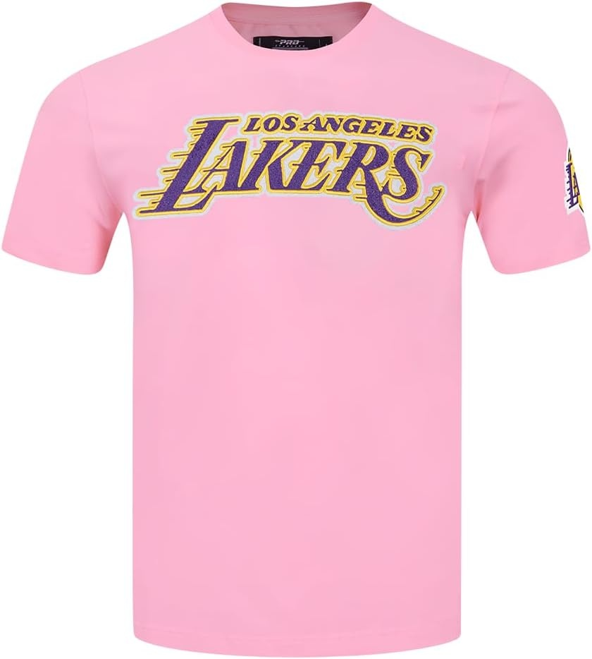 image:imagePro Standard NBA Mens Mens NBA Classic Chenille Cotton Single Jersey Short Sleeve TeePink