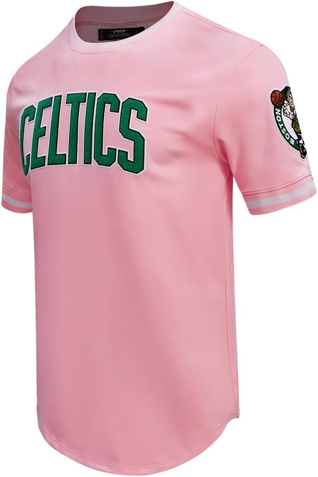 image:imagePro Standard NBA Mens Mens NBA Classic Chenille Standard Double Knit Short Sleeve ShirtPink