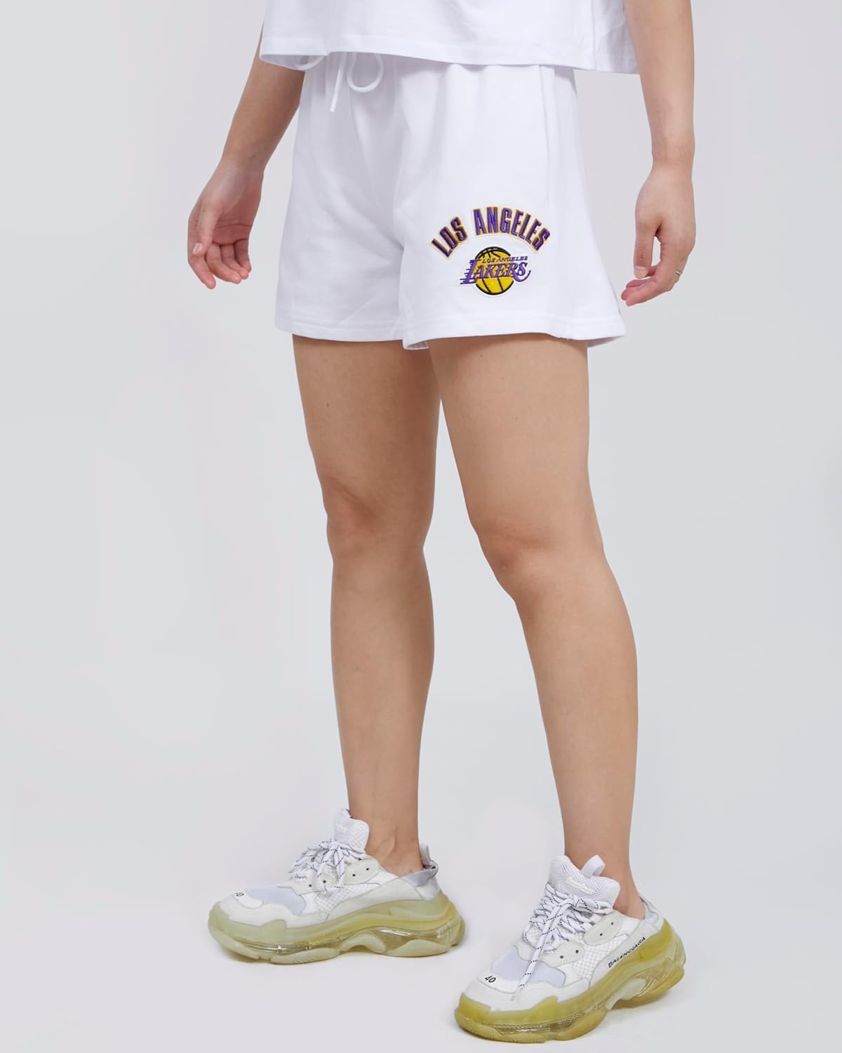 image:imagePro Standard NBA Womens Womens NBA Classic Chenille Fleece Fleece ShortWhite