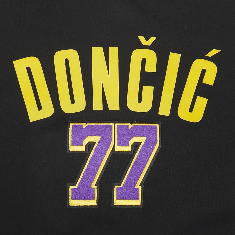 image:imagePro Standard NBA womens Womens Nba Los Angeles Lakers Luka Doncic Classic Player Brushed Back French Terry Crewneck Sweatshirt