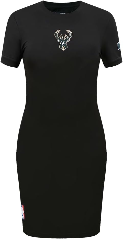 image:imagePro Standard Womens NBA Classic Chenille Cotton Single Jersey Body Con DressBlack