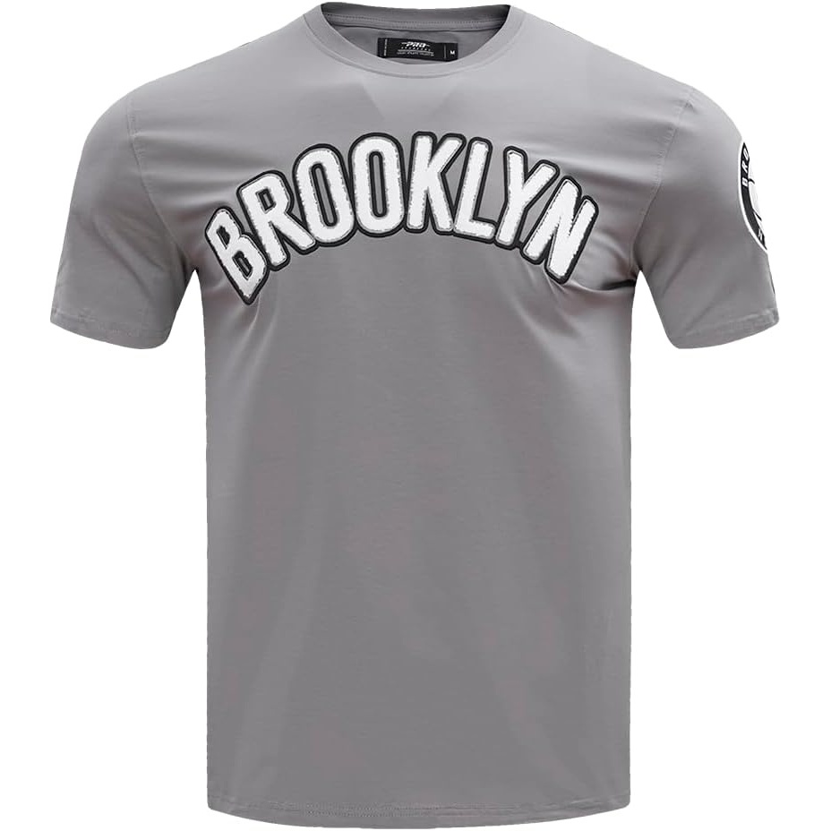 image:imagePro Standard NBA Mens Mens NBA Classic Chenille Cotton Single Jersey Short Sleeve TeeGrey