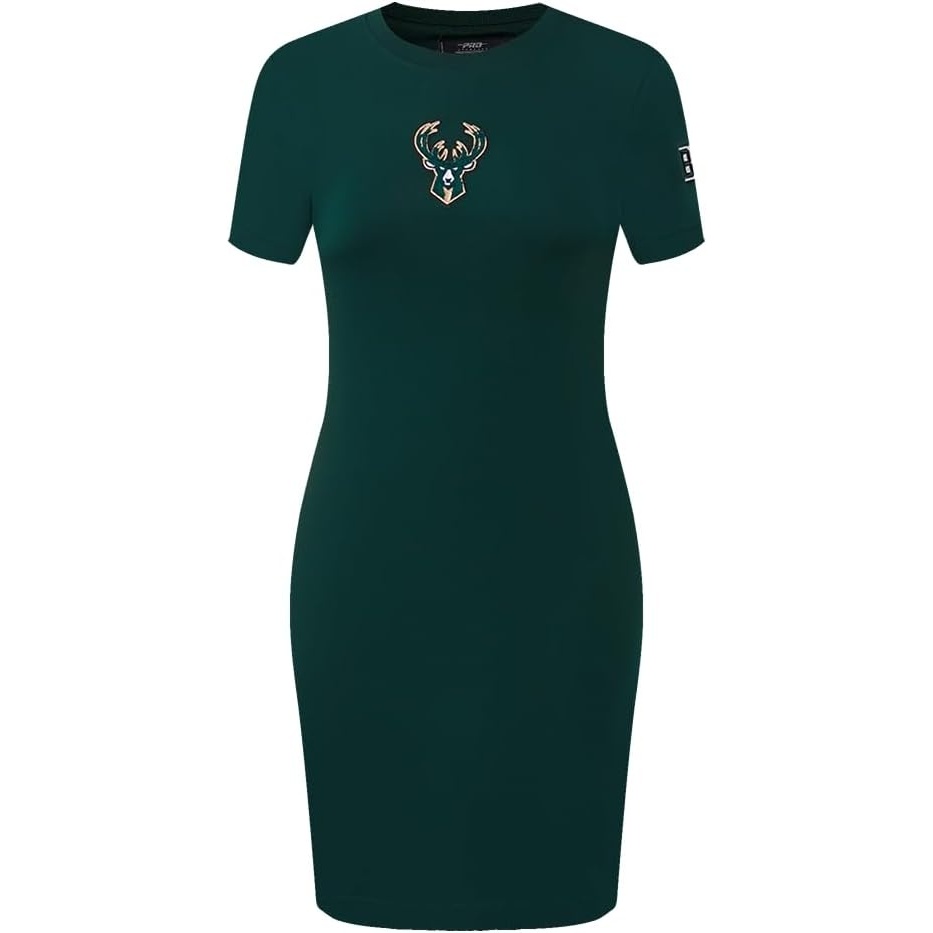 image:imagePro Standard Womens NBA Classic Chenille Cotton Single Jersey Body Con DressForest Green
