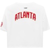 Pro Standard NBA Womens Womens NBA Classic Chenille Cotton Single Jersey Short Sleeve Boxy Tee(White)