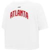 Pro Standard NBA Womens Womens NBA Classic Chenille Cotton Single Jersey Short Sleeve Boxy Tee(White)