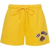 Pro Standard NBA Womens Womens NBA Classic Chenille Fleece Fleece Short(Yellow)