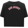 Pro Standard NHL Womens Womens NHL Classic Chenille Cotton Single Jersey Short Sleeve Boxy Tee(Black)