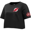 Pro Standard NHL Womens Womens NHL Classic Chenille Cotton Single Jersey Short Sleeve Boxy Tee(Black)