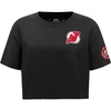 Pro Standard NHL Womens Womens NHL Classic Chenille Cotton Single Jersey Short Sleeve Boxy Tee(Black)
