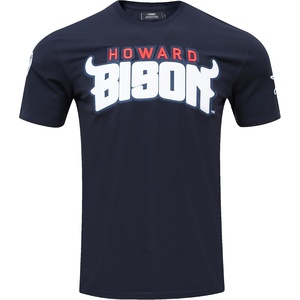 Pro Standard Mens Howard Bison College Classic Chenille Short Sleeve Tee Midnight Navy S