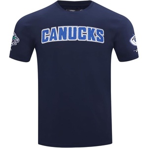 Pro Standard Mens Mens NHL Classic Chenille Cotton Single Jersey Short Sleeve Tee(Midnight Navy)