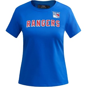 Pro Standard NHL Womens Pro Standard Womens NHL Classic Chenille Short Sleeve Slim Fit Tee(Royal Blue)